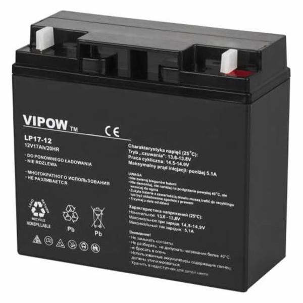 Baterie olověná 12V 17Ah VIPOW