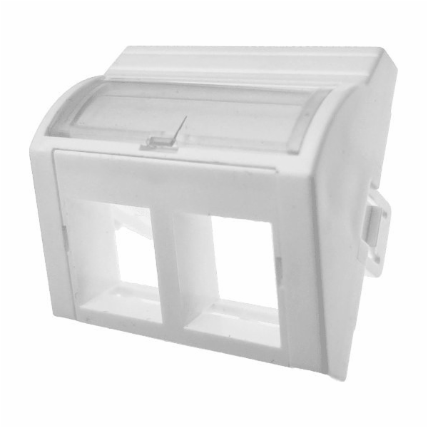 Adaptér 45x45 2xRJ45 (konvexní lomený) ALANTEC