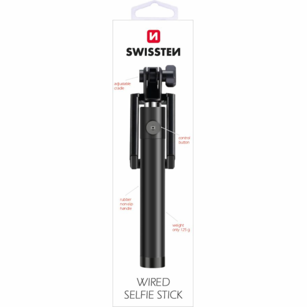 Swissten wired selfie stick