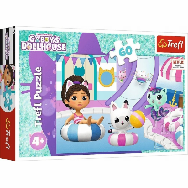 Puzzle TREFL Gabby u bazénu 60 dílků