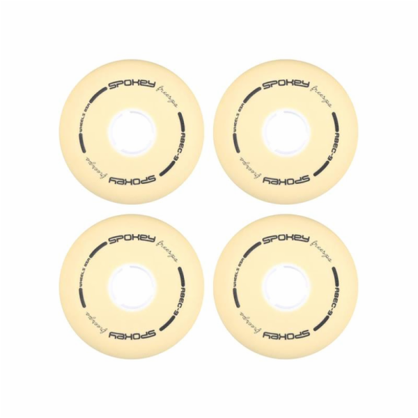 Náhradní kolečka k bruslím SPOKEY FREESPO WHITE SET 80mm