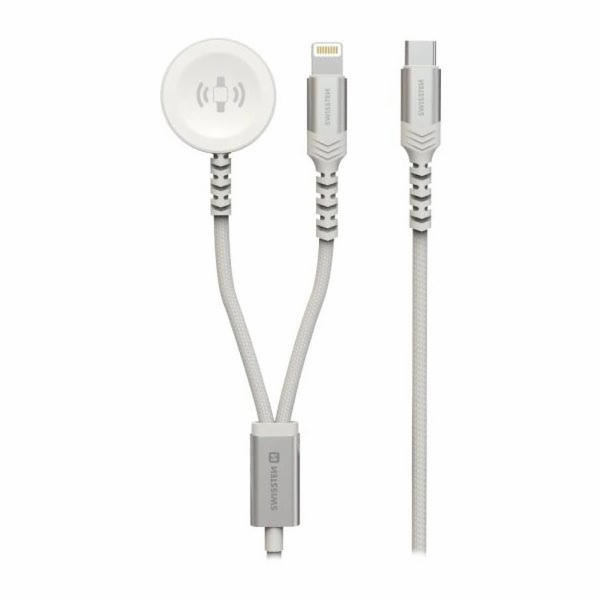 Swissten opletený magnetický kabel 2v1 pro apple watch a ...