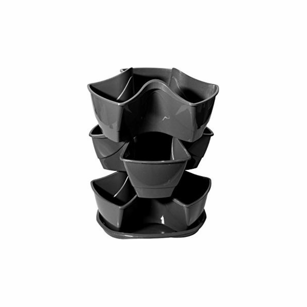 Květináč na bylinky COUBI HERBAL grafit 29,5x29,5x38cm