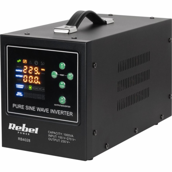 Zdroj záložní REBEL POWER-1000-LFP4 12V 230V 1000VA 700W ...