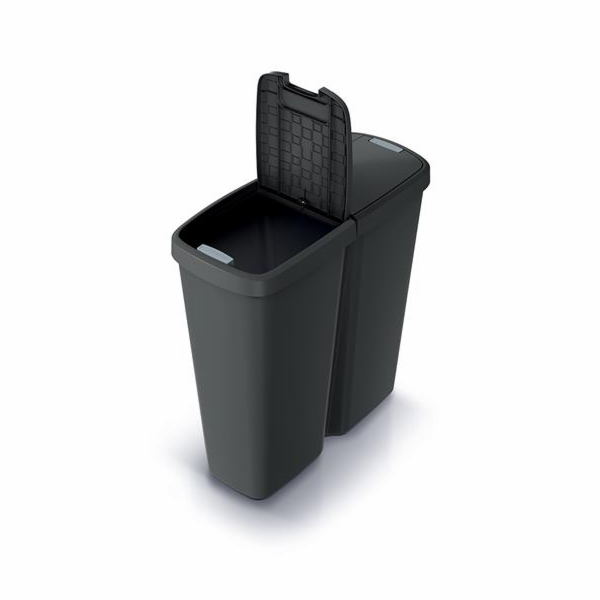 Odpadkový koš Prosperplast COMPACTA Q DUO, 50 l recyklova...