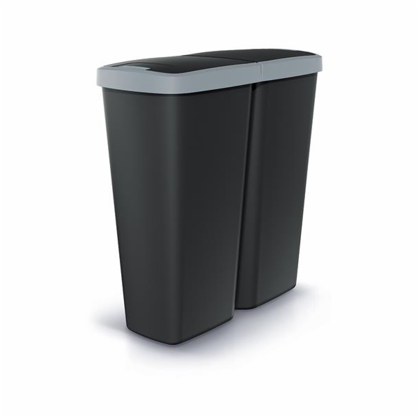 Odpadkový koš Prosperplast COMPACTA Q DUO, 50 l černý se ...