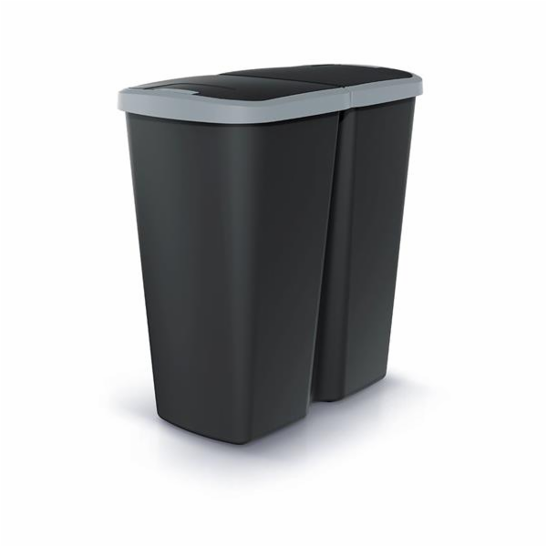 Odpadkový koš Prosperplast COMPACTA Q DUO, 45 l černý se ...