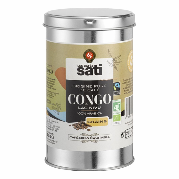 Sati Congo Bio Fairtrade 225 g zrno dóza