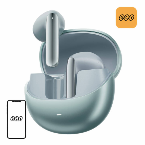 Sluchátka TWS QCY AilyBuds Pro+ HT10 Pro, ANC (zelená)