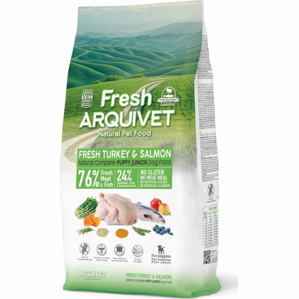 ARQUIVET Fresh Puppy Krůtí a Losos - polo-mokré krmivo pr...
