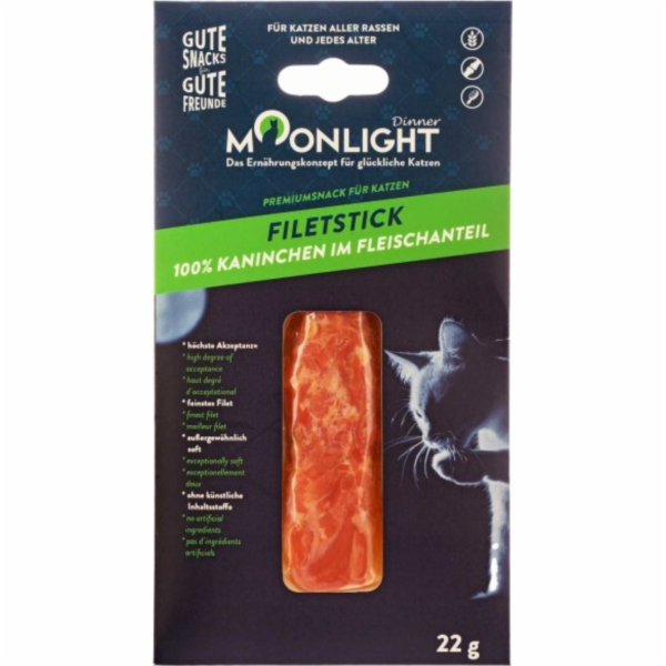 MOONLIGHT Dinner Filet z Králíka - pochoutka pro kočky - 22g