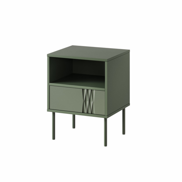 Cama Noční stolek 2 ks TRESSE 44x40x53 matně zelený