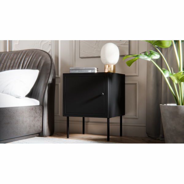 Cama Noční stolek 2 ks PALAZZO BIS 45x39xH59 matný černý