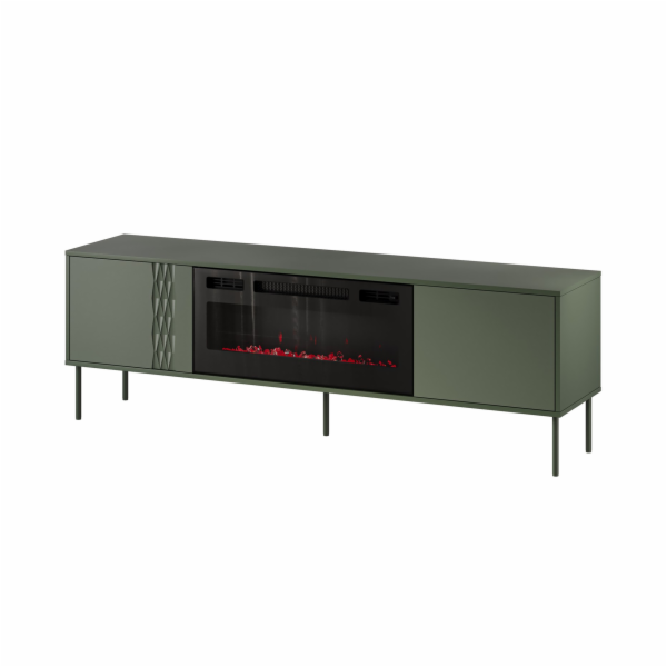 Cama RTV skříň EF + krb černá TRESSE 180x40x54,5 matná ze...