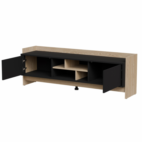 Cama RTV PORTO 2D skříň 150x38x50 dub/černá