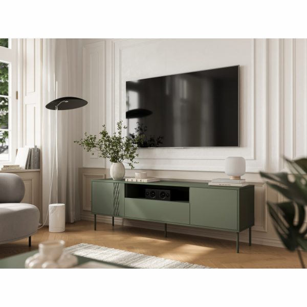 Cama EF TRESSE RTV skříň 180x40x54,5 matná zelená