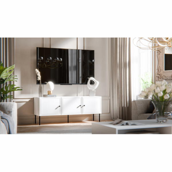 Cama RTV 3D skříň PALAZZO BIS 151x40x60 bílá matná