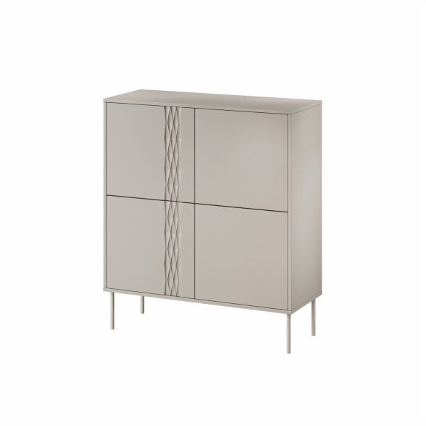 4D komoda TRESSE 100x40x110 kašmírová matná