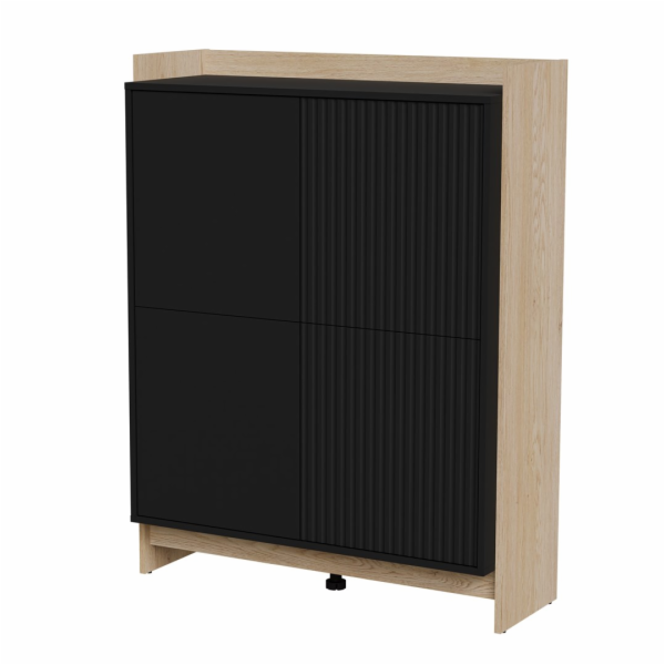 Cama Komoda PORTO 100x38x130 dub/černá