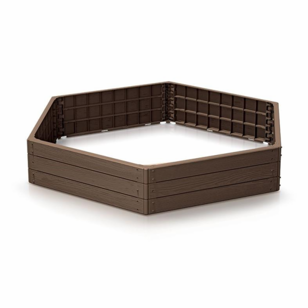 Vyvýšený záhon Prosperplast BASE WOODY hnědý 148 cm 