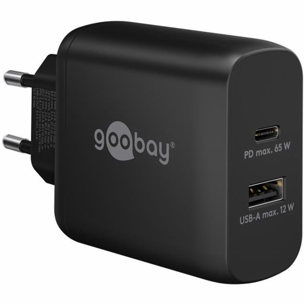 Adaptér&nbsp;230V&nbsp;na&nbsp;1x&nbsp;USB-C&nbsp;a&nbsp;1x&nbsp;USB-A&nbsp;PD&nbsp;65W,&nbsp;černý