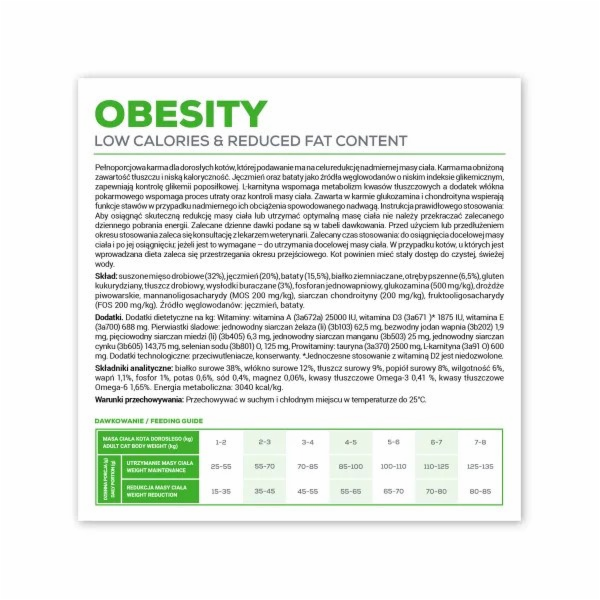 VET EXPERT Veterinary Diet Obesity Cat - suché krmivo pro...