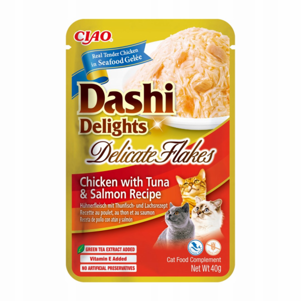 INABA CAT Dashi Delights Jemné vločky Kuře s tuňákem a lo...