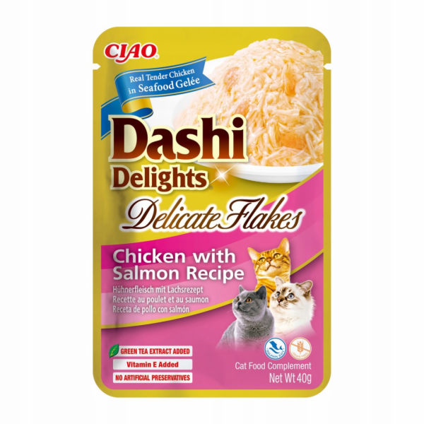 INABA CAT Dashi Delights Jemné Vločky Kuře s Lososem - pa...