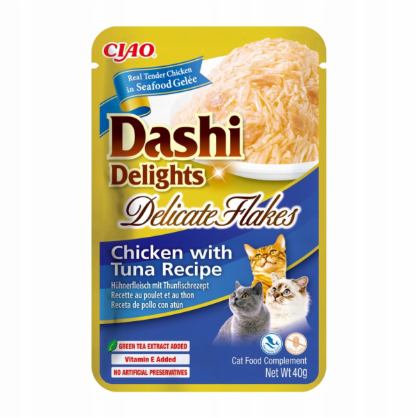 INABA CAT Dashi Delights Jemné vločky Kuřecí s tuňákem - ...