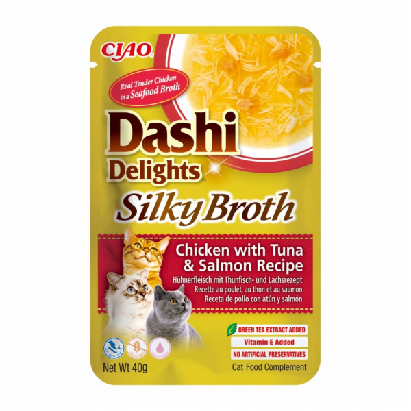 INABA CAT Dashi Delights Silky Broth Kuře s tuňákem a los...
