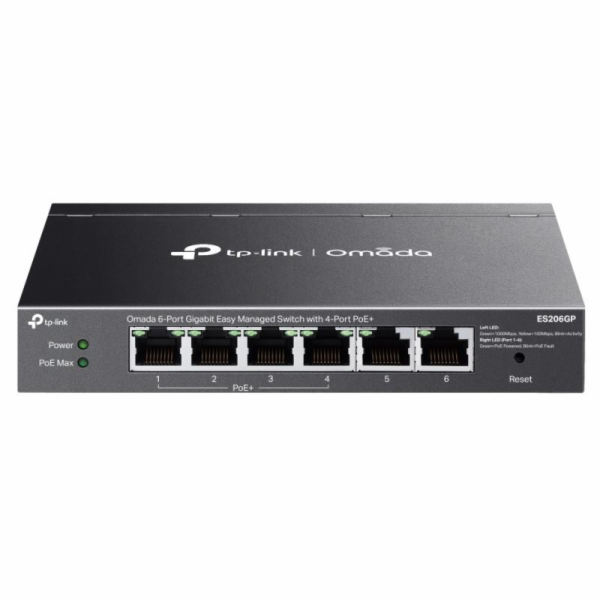 Switch TP-Link ES206GP 2x GLan, 4x GLan s PoE+, 65W, Omád...