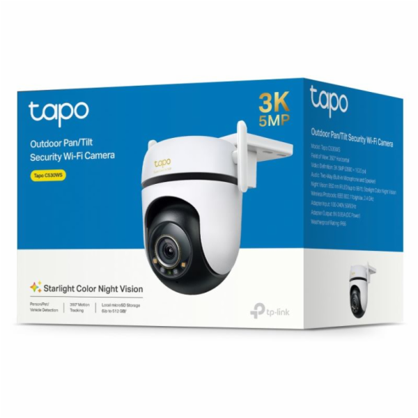 Kamera TP-Link Tapo C530WS 5MPx, venkovní, IP PTZ, WiFi, ...