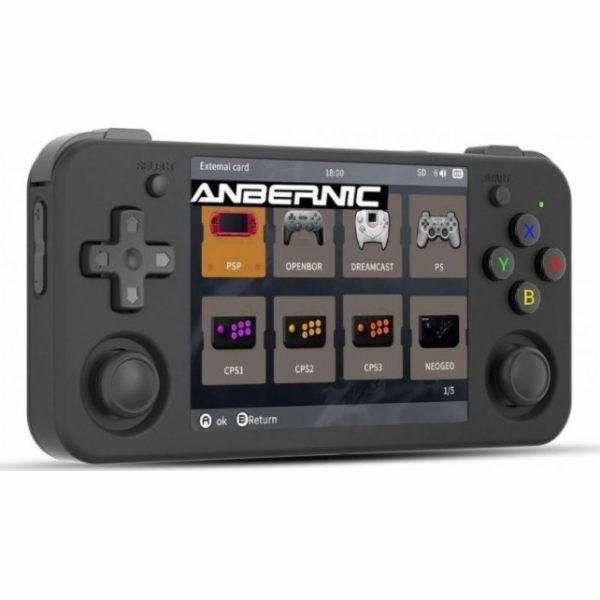 Retro herní přenosná konzole ANBERNIC RG35XX H černá