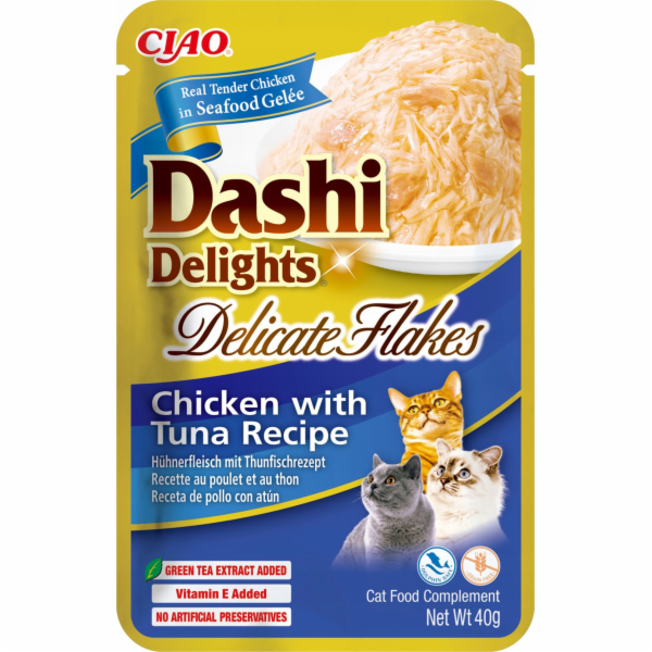 INABA CAT Dashi Delights Jemné vločky Kuřecí s tuňákem - ...