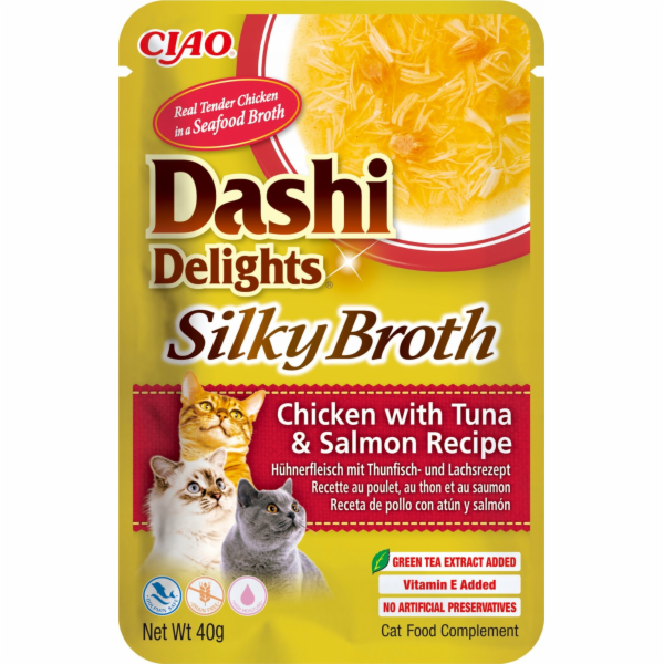 INABA CAT Dashi Delights Silky Broth Kuře s tuňákem a los...