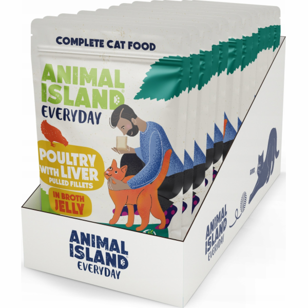 ANIMAL ISLAND Everyday Poultry and liver in jelly - mokré...