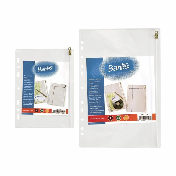 Bantex OP. 10 ks. Tričko A4 se zipem (5702230972533)