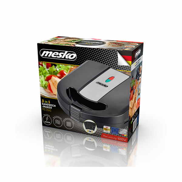 Mesko MS 3045 sendvičovač 1000 W Černá