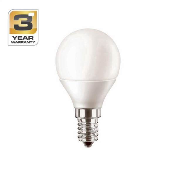 Žárovka, STANDART, LED, P45, 4,9W, E14, 4000K, 470lm, matná