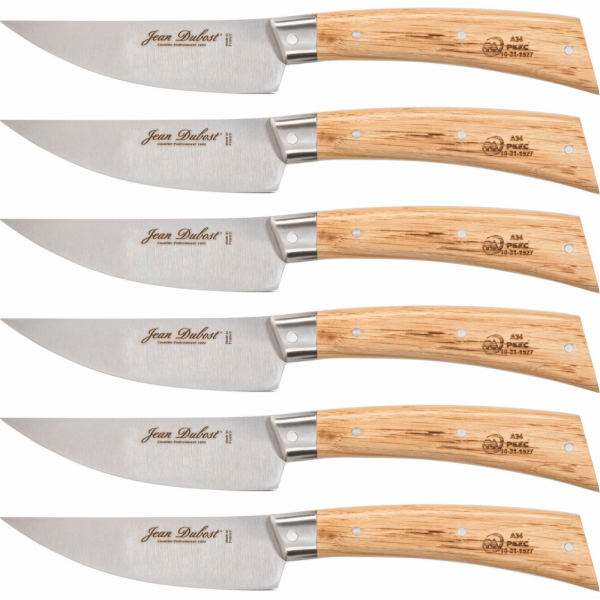 Laguiole Jean Dubost Steakmesser Set 6 tlg., Eiche
