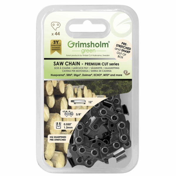 GRIMSHOLM Řetěz motorové pily CUT44, 3/8", 44