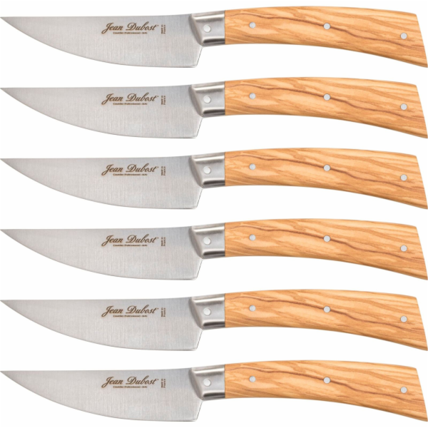 Laguiole Jean Dubost Steak Knife  Set 6 pcs., olive