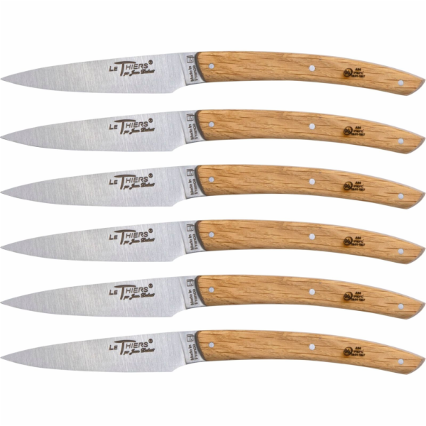 Laguiole Jean Dubost Knife Set 6 pcs., Oak Wood