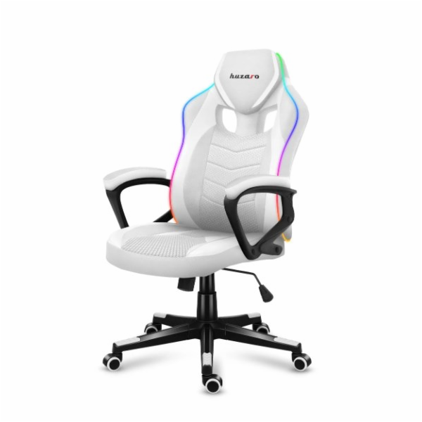 Herní židle Huzaro Force 2.5 RGB WHITE MESH