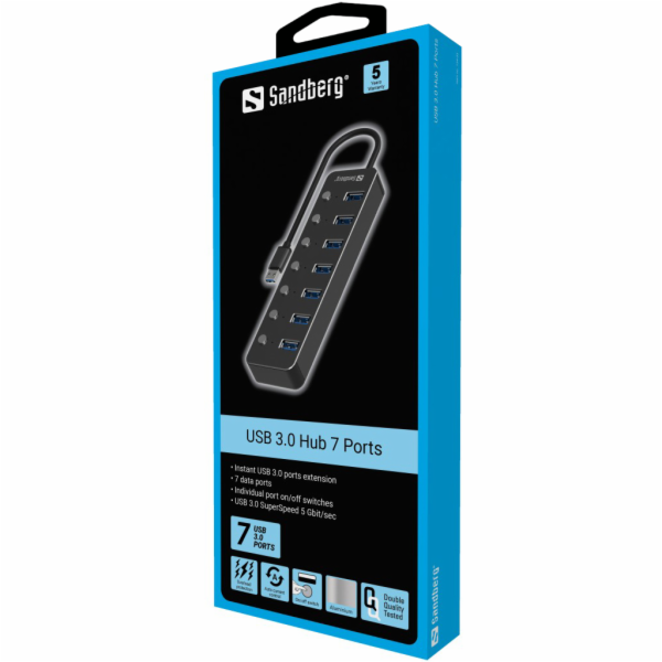 Sandberg 134-33 USB 3.0 Hub 7 portů
