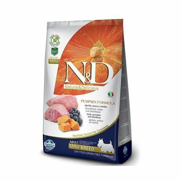 FARMINA N&D Pumpkin Dog Lamb & Blueberry Adult Mini - suc...