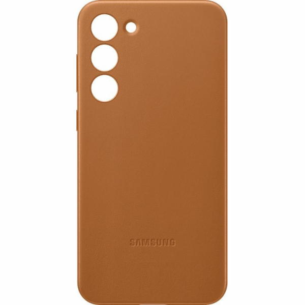 Samsung Kožený zadní kryt pro Samsung Galaxy S23+ Camel