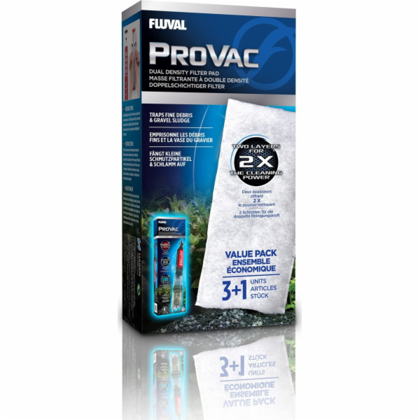 Fluval Filtrační vložky pro odkalovač Fluval ProVac, 3+1 ks