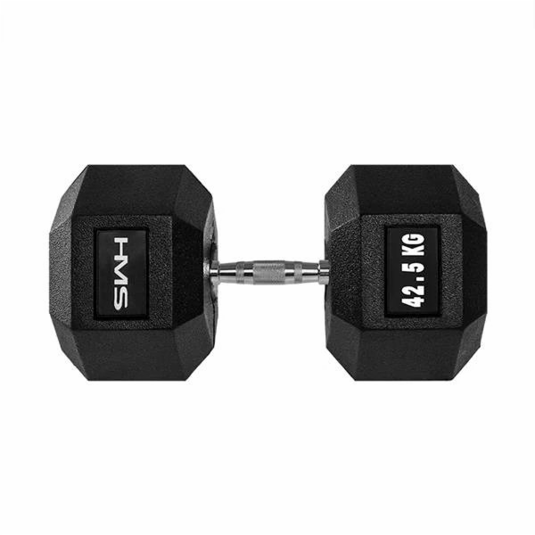 Pogumovaná činka HMS Hex Pro 1 x 42,5 kg