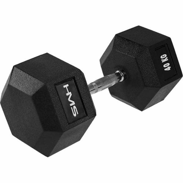 Pogumovaná činka HMS Hex Pro 1 x 40 kg